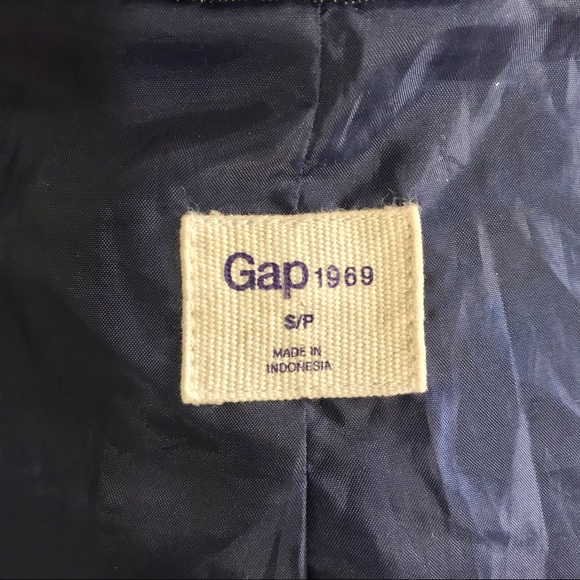 GAP 1969 Short trench coat, size S, denim blue. - Picture 12 of 13